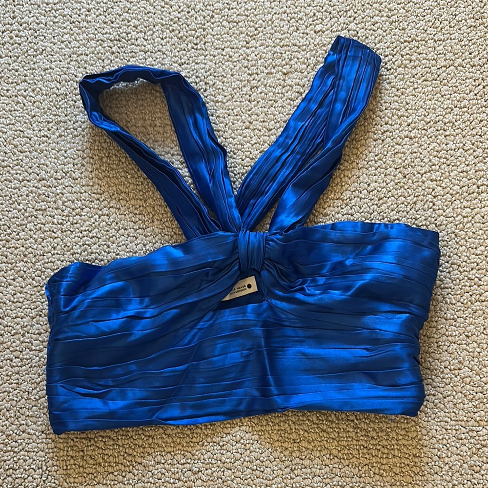 Zara Vibrant Blue Halter Top